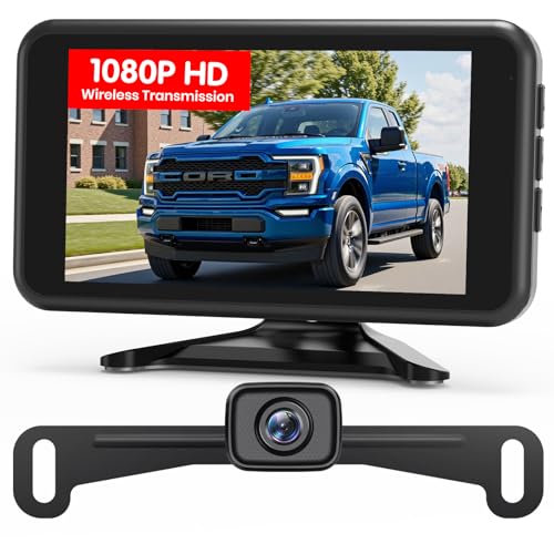 AUTO-VOX Wireless Backup Camera: 5" 1080P HD Dual-Channel Monitor, Easy Installation,Stable Digital Transmission Signal,IP69K Waterproof Night Vision Back Up Camera for Truck,SUV,Pickup,Car,Trailer - size: 5 inch-Single Camera