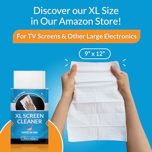 iCloth Screen Cleaner Wipes Individually Wrapped Travel Size Streak-Free (24 Large Wipes) - size: 24 Large Wipes