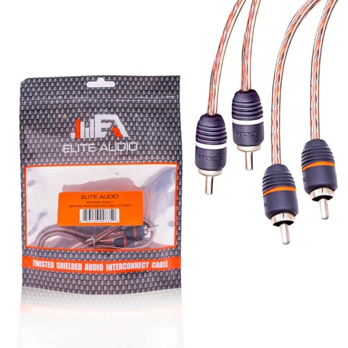 Elite Audio EA-RCA1.5 Standard 2-Ch RCA Cable - 1.5ft. Male to Male Twisted Wire Pair with Noise Reduction - size: 1.5'
