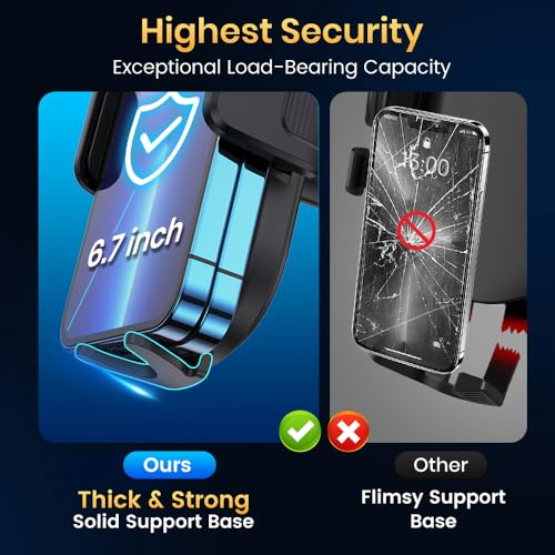 Upgraded Air Vent Car Phone Holder - Metal Hook Clip, 360° Rotation for All Smartphones