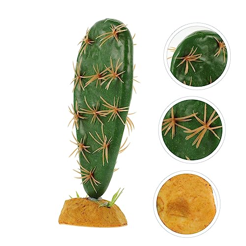 Reptile Plants for Habitat Fake Cactus Decor Plastic Resin Tank Plant Prop
