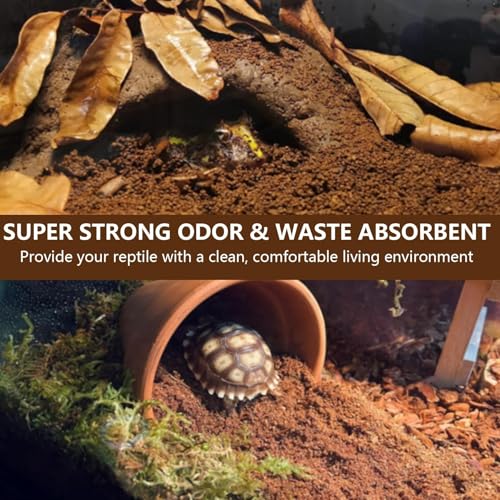 BNOSDM 2PCS Reptile Soil Substrate,Fluffy Small-Strand Reptile Substrate,Natural Terrarium Bioactive Soil Bedding for Snakes, Lizards, Tortoises Tarantulas,Lizards - color: 2PCS 1.32gal (Total 2.64gal)