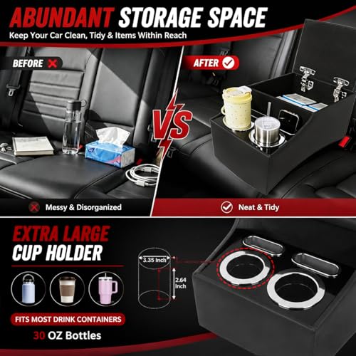 Bench Seats Center Console for Minivan, SUV, Middle Van - size: with Cup/Phone Holder