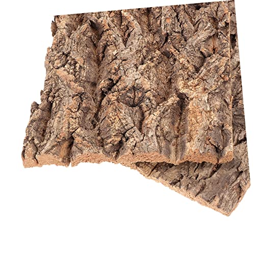 2Pcs Natural Reptile Hide Tree Bark Decor for Terrarium Climbing Tree Bark Decoration for Lizards Turtles Geckos Frogs Chameleons Habitat Background and Climbing Surface