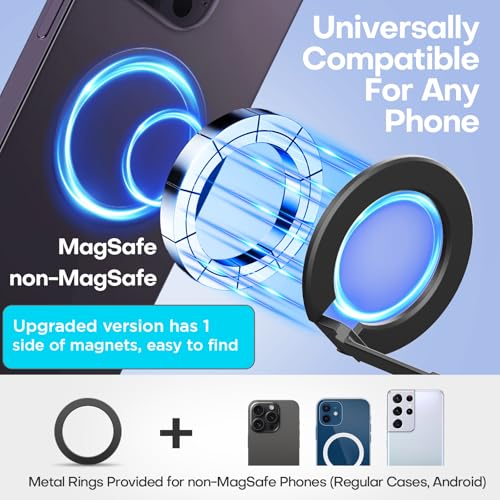 Mini Airplane 2-Pack Magnetic Phone Mount for MagSafe, Travel Mount, Silver - color: Silver, size: 2 Pack