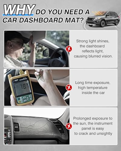 Cartist Dash Cover for Nissan Pathfinder 2013-2020 Dashboard Cover Mat - color: 13-120 Pathfinder(Black)