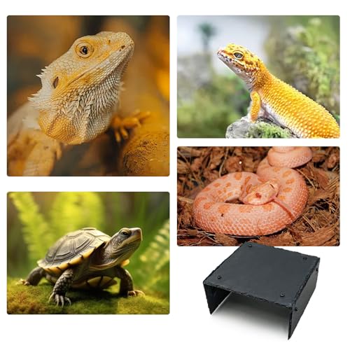 Bearded Dragon Tank Accessories, Slate Rocks for Reptiles, Bearded Dragon Basking Platform, Habitat Hide for Bearded Dragons, Tortoise, Gecko, Snake and Other Reptile & Amphibian
