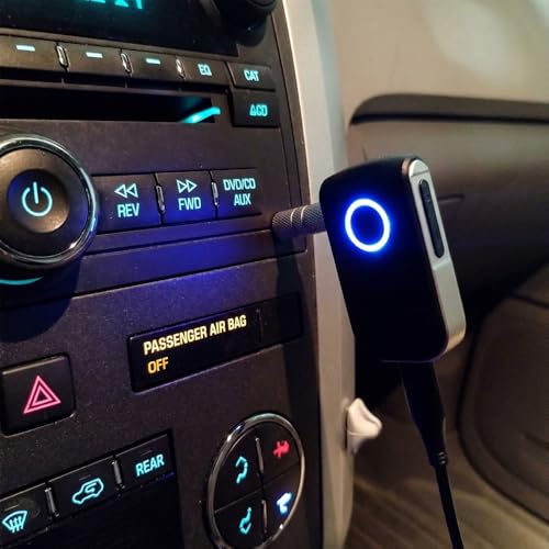 Bluetooth AUX Adapter for Car,3.5mm Wireless Receiver AUX Bluetooth Car Adapter,Hands-Free Call for Cars, Speakers, Stereo Systems and Headphones - color: grey