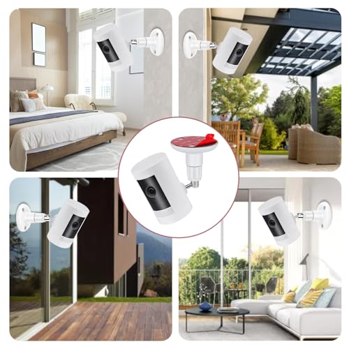 2 Pack Wall Mount Kit, VHB Adhesive or Screw, No Drill, Compatible with Arlo, Eufy Cam, Plug-in Ring & HD Security Camera, Stick & Up Cam Battery, Wyze Cam, Universal Indoor Outdoor Bracket