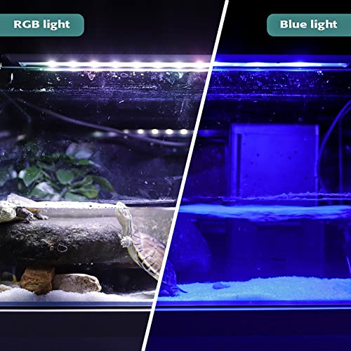 hygger 16W Full Spectrum Aquarium LED Light with 10 Levels Brightness, White Blue Red Green LEDs,6H8H12H Timer,RGB Light for 16~24IN Freshwater Fish Tank, Aquatic Plants Tropical Ornamental Fish - size: 16WFor 16~24inch TANK