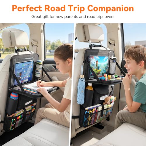 Car Backseat Organizer with Table Tray 9 Pockets Car Accessories,1 Pack - color: B-1Pack
