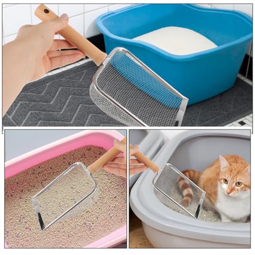 Happyyami Reptile Litter Scoop and Handle for Pet Waste Reptile Terrariums Sifting Litter for Tortoises Lizards and Animals