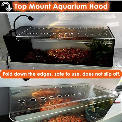 Anti-Jump Acrylic Aquarium Lid, Cat-Proof Terrarium Cover, Fish Tank Hood with Vent Hole, Adjustable Sizes: 8-20 Inch (L40xW20cm / 15.7x7.9in) - size: L25xW25cm/9.8x9.8in