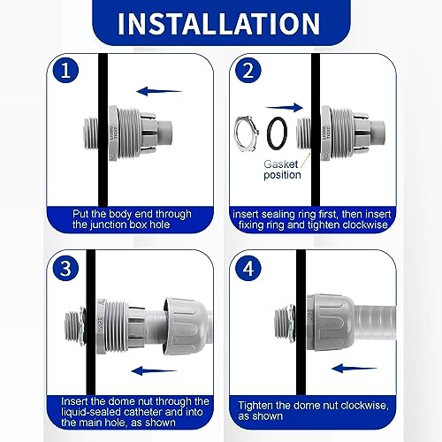 (1" Conduit Coupling 10 Pack) Yariwiz 1 inch Plastic Liquid Tight Conduit Coupling - style: 1" Straight-10 Pack