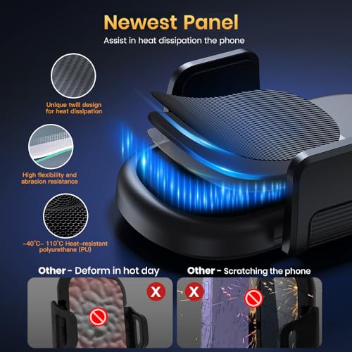 Upgraded Air Vent Car Phone Holder - Metal Hook Clip, 360° Rotation for All Smartphones