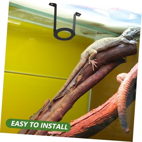 2pcs Reptile Basking Lamp Stand Metal Holder with Adjustable Angle Design and Secure Clamping Mechanism for Aquarium and Terrarium Basking Lighting