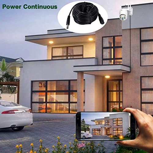 DC 12V CCTV Power Extension Cable 2.1x5.5mm, 5 Meters (16FT) - size: 5 meters (16 ft)