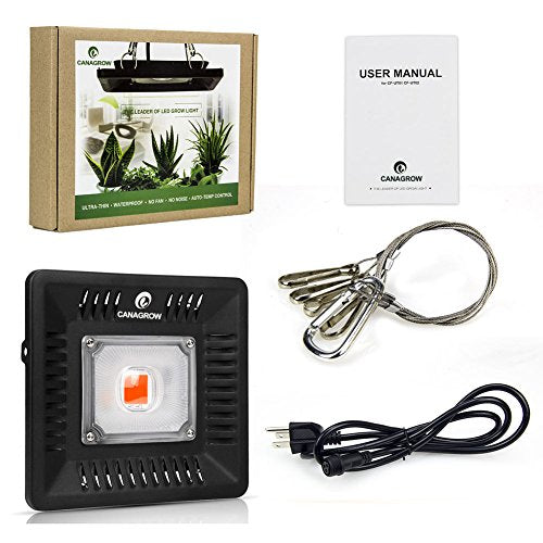 Full Spectrum LED Grow Lights for Indoor Plants, CANAGROW Waterproof COB Outdoor Grow Light, Plant Growing Lamps Refugium Light for Saltwater Aquarium, Heating Lamps for Plants Seeding, Veg, Blooming - size: 1 Bulb Pink - 100 W