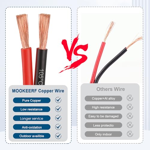 10 Gauge Wire 2 Conductors Copper Wire, 10 AWG Battery Cable Oxygen Free Copper Wire for Solar Panel, Automotive, Trailer, RV and Speaker (10 Gauge 10FT) - size: 10 FT, style: 10 AWG