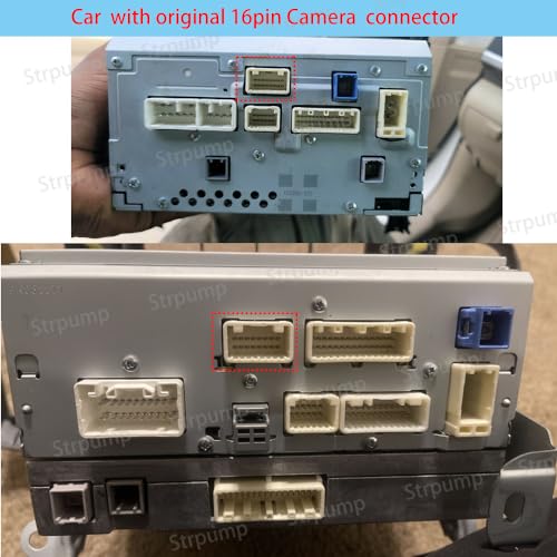 for Toyota Camry RAV4 Highlander OEM Car Parking Reverse Rearview Backup Camera RCA Video Retain Cable Adapter Plug Output 16 Pin