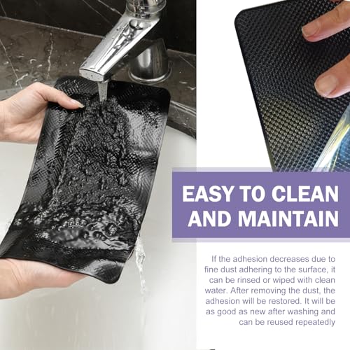 Car Dashboard Anti-Slip Mat, 10.6" x 5.9" Multifunctional Magic Sticky Adhesive Pad, Universal Non Slip Car Dash Grip Pad for Phones, Coins, Keys, Sunglasses, Electronic