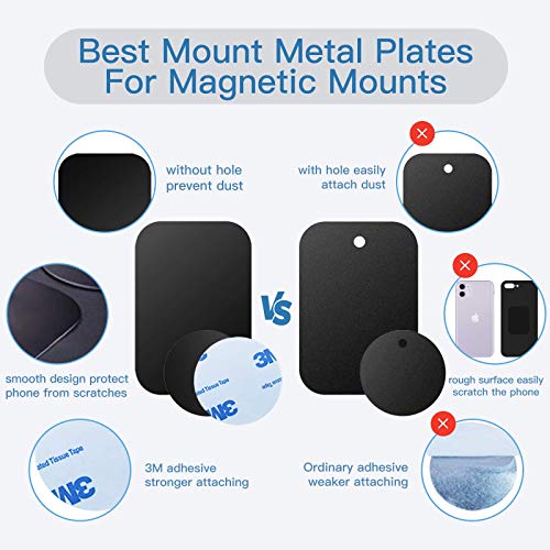 OWLKELA 10 Pcs Mount Metal Plate, Black - color: Black