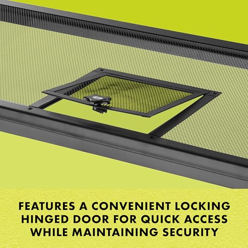 Zilla Pet Reptile Terrarium Fresh Air Screen Cover with Hinged Door 24" x 12" - size: 24" x 12"