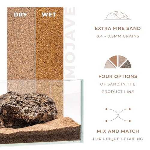 UNS Controsand - Mojave, 8L - Natural Freshwater 0.4-0.9mm Warm Sand for Aquascaping Planted Tanks - Aquarium, Terrarium, Paludarium Substrate for Betta, Shrimp, Fish, Jumping Spider, Turtle - size: 8L