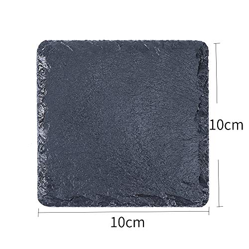 Small Slate Reptile Basking Platform Tortoise Feeding Dish Natural Rock Reptile Food Bowl Landscape Habitat Decor for Turtle Lizard Bearded Dragon Crested Gecko Snake 4 * 4 - size: S
