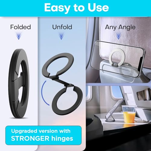 Mini Airplane 2-Pack Magnetic Phone Mount for MagSafe, Travel Mount, Silver - color: Silver, size: 2 Pack