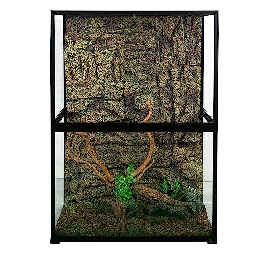 REPTIZOO 135 Gallon Glass Reptile Terrarium Tank, 36" x 18" x 48" Wide & Tall Reptile Terrarium, Chameleon Cage with Sliding Front Door Top Screen Ventilation, Easy Assembly - size: 36" x 18" x 48"