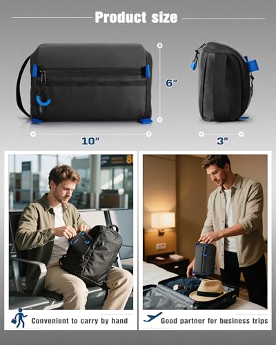 Smasrob Electronics Organizer Travel Case, Tech Bag Charger Pouch, Black - color: Black