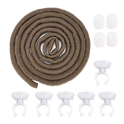Artificial Reptile Climbing Branch | 9.84ft Bendable Rattan Vine for Lizards/Chameleons/Tree Frogs | Flexible Jungle Environment Decor with Suction Cups (L(330 X 184mm / 12.99 X 7.24in)) - size: L(330 X 184mm / 12.99 X 7.24in)