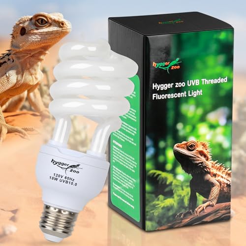 UVB Reptile Light UVA UVB Bulb, 10.0 18W UVB Light for Reptiles Bearded Dragons, UVA UVB Reptile Light Bulb Reptile Lamp for Bearded Dragon Lizards Turtles Snakes Geckos Desert Reptile Tank - size: 10.0 18W