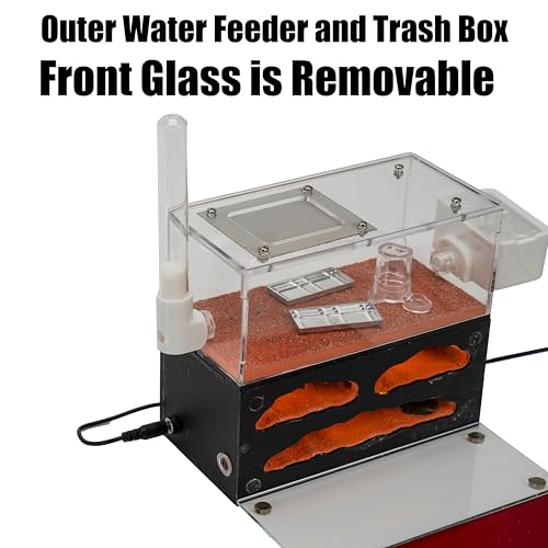 Lumen Chamber Ant Nest with Built in LED Lights, Replaceable Light Module, Water Feeder, Trash Box and Ant Keeping Starter Lit - color: Chambers