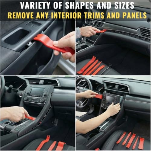 Auto Trim Removal Tool Set (No Scratch Plastic Pry Tool Kit) - Auto Trim Tool Kit Car Tools, Easy Door Panel Removal Tool, Fastener Removal, Clip, Molding, Dashboards, Interior Trim Tools