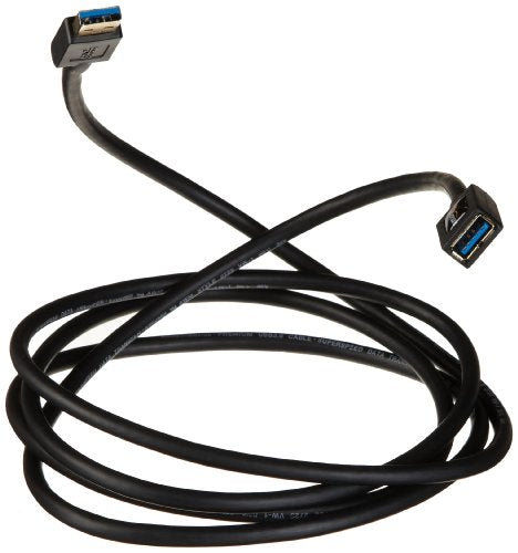 Amazon Basics USB 3.0 Extension Cable, A-Male to A-Female, 4.8Gbps High-Speed, Gold-Plated Connectors, 6.5 Foot, Black - size: 6.5 Feet