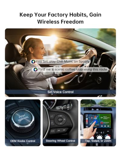 Mini Wireless CarPlay Adapter for iPhone, USB-A to USB-C Adapter