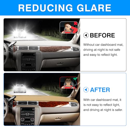 Autorder Beige Dashboard Cover Mat for 2007-2013 Chevy Chevrolet Silverado Sierra, 2007-2014 Chevy Tahoe Suburban Denali Avalanche & GMC Yukon/XL & Only One Glove Box Accessories Polyester Dash Cover - size: Beige 07-13 Silverado 1 Glove Box