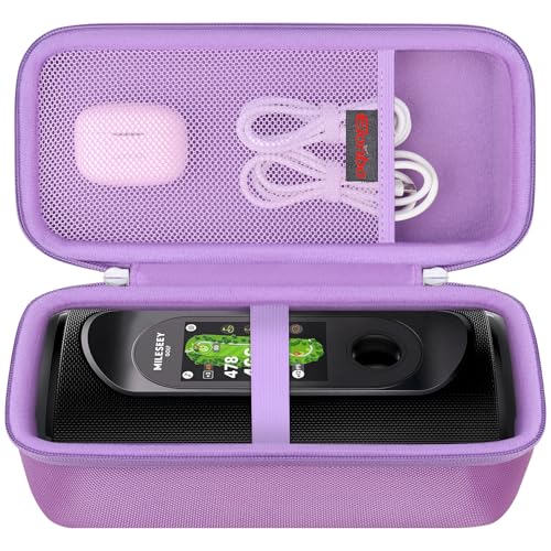 Elonbo Carrying Case for MiLESEEY GeneSonic Pro Golf GPS Speaker, Lilac - color: Lilac