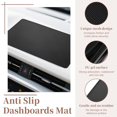 ecocstm Dash Mat for Car, 10.8" x 6.4" Anti Slip Dashboards Mat