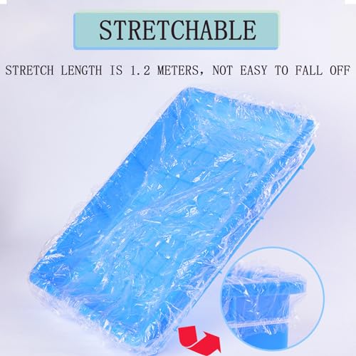 50pcs Plastic Disposable Rabbit Cage Liner, Clear Large Size 28x20in Guinea Pig Cage Liners Bag Universal Elastic Toilet Film Covers, for Bunny Hamster Hedgehog Bird and Small Animal (50pcs)