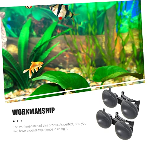 Generic 2pcs Fish Bracket Pump Small Fish Aquarium LED LED Bracket Accessories Terrarium Lamp Hanger for Cz Plastic Grey