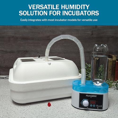 HumidiKit™ with Digital Hygrostat - Auto Humidifier with 1L Water Bottle - Humidity Controller for All Types of Eggs - Automatic Humidity System Compatible with Most Incubators