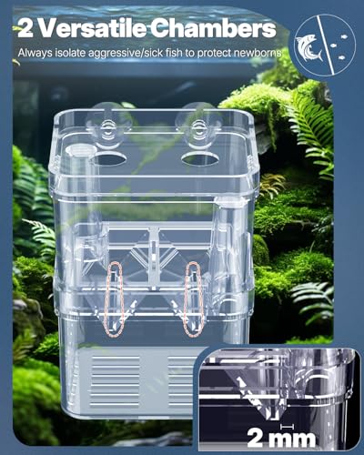 Pawfly Small Aquarium Fish Breeding Box for Fry Hatchery, Shrimp & Aggressive Fish Isolation - size: Small