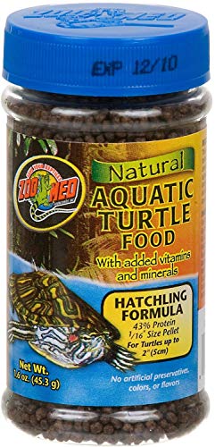 Zoo Med Natural Aquatic Turtle Food - Hatchling Formula (Pellets) 1.9 oz - Pack of 10
