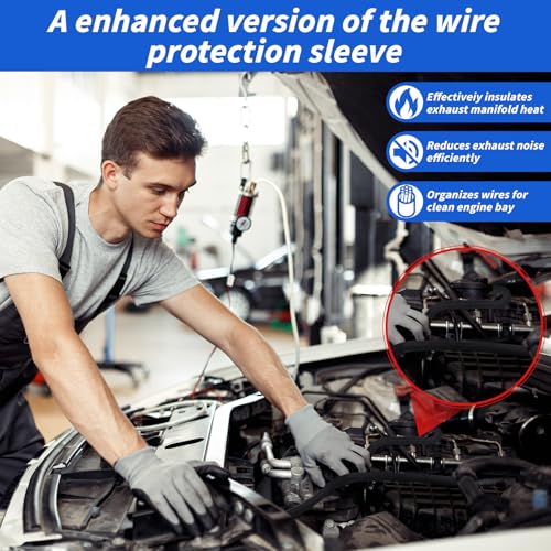 30ft - 1/4in Split Braided Sleeve Cable Management, Self-Wrapping - size: 1/4inx30ft