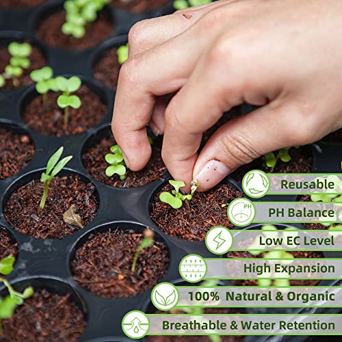 Coco Coir Brick for Plants, 24 Packs 100% Natural Organic Compressed Coconut Coir Fiber with Low EC & PH Balance, High Nutrition Coconut Soil Coco Fiber for Planting, Herbs - color: 24pack