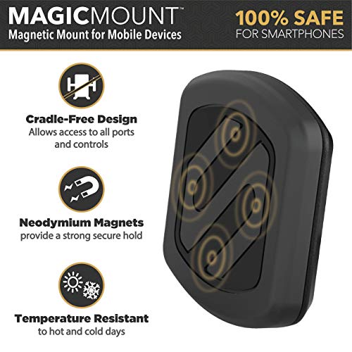 Scosche MAGWSM-2PXCES0 MagicMount Magnetic Suction Cup Phone Mount for Car Windshield/Dashboard, 360° Adjustable Magnet Head, Universal Phone Holder Compatible With iPhone, Samsung & More (Pack of 2) - size: 2 Pack, style: Window / Dash Suction