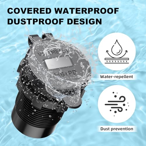 12V USB Outlet 3 Port PD+QC Waterproof Car Charger Switch Voltmeter Marine - size: Dual PD+QC3.0